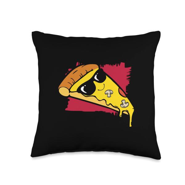 Funny Pizza ＆ Fast Food Designs Pizza Slice Fast Lover Junk Food Yummy Gift Throw Pillow, 16x16