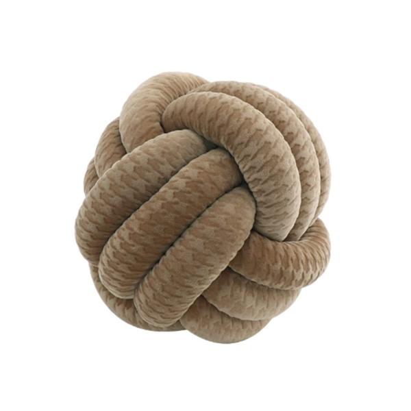 Super Soft Throw Pillow Velvet Knot Ball Pillows Home Decorative Cushion Knot Pillow for Sofa ＆ Bedroom Decoration,Khaki a,20cm/7.87inch