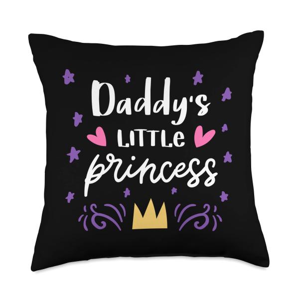 Enjoy Daddy's Little Princess Illustration Graphic Designs Throw Pillow