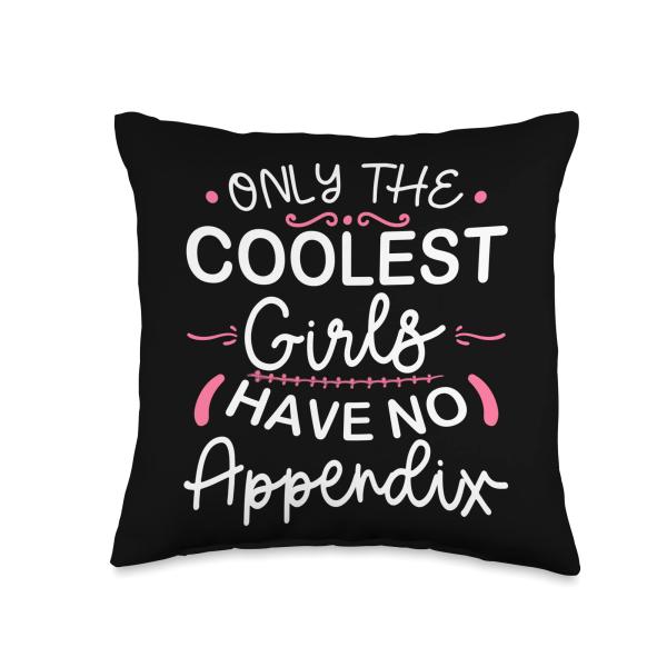 Appendix Removal Recovery Outfit Appendectomy Throw Pillow