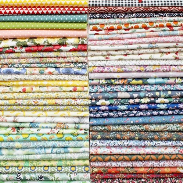 Precut Fabrics for Quilting no Repeat Design Printed Floral Cotton Fabric for Patchwork Squares Bundles for Craft DIY /45pcs 12" x 12"