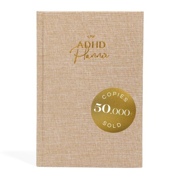ADHDプランナー 大人用 日付なし 90日間 デイリー＆ウィークリー 習慣トラッカー付き ベージュ