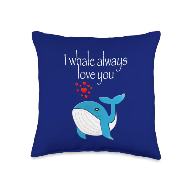 I will always love you, whale style Throw Pillow