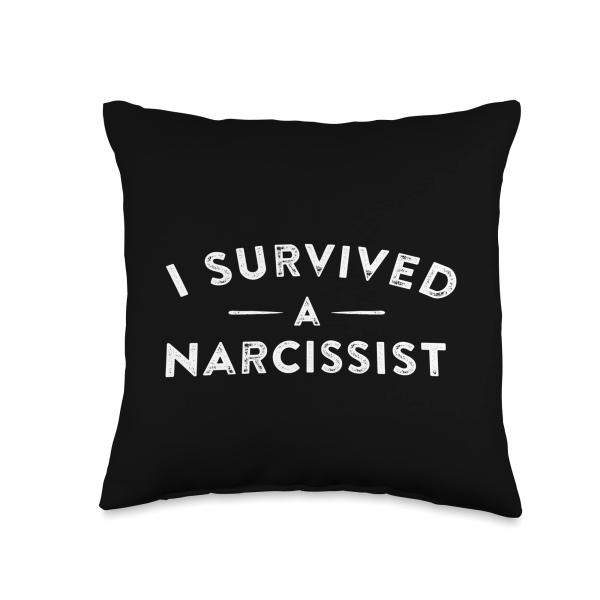 I Survived a Narcissist Throw Pillow