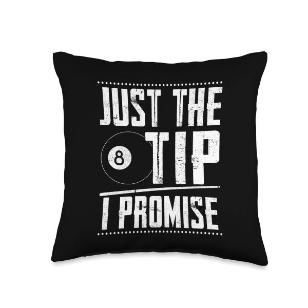 Funny Pool Lover Graphic for Women and Men Billiard Player Throw Pillow
