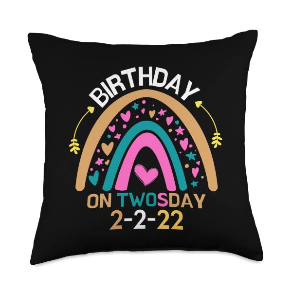 It's My Birthday Twosday Tuesday 2 22 22 Feb 2nd 2022 Bday Throw Pillow