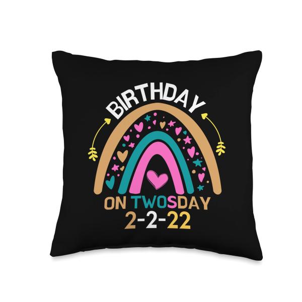 It's My Birthday Twosday Tuesday 2 22 22 Feb 2nd 2022 Bday Throw Pillow