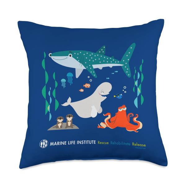 Disney and Pixar's Finding Dory Marine Life Institute Throw Pillow
