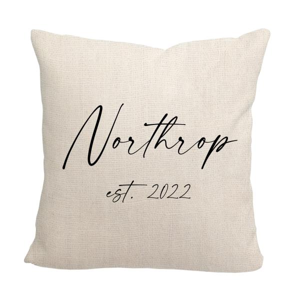 Pattern Pop - Personalized Wedding Throw Pillow - Couple Decorative Pillow - Celebrate Anniversaries and Weddings in Style - 17" x 17" Square Cover an