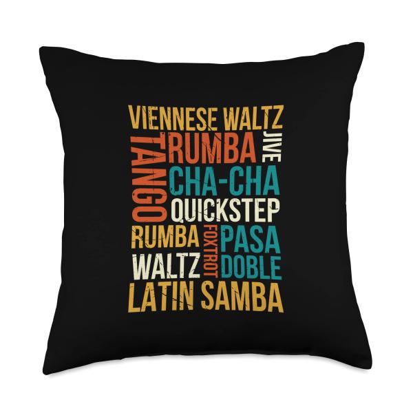 10 Ballroom Dancer Dancing Practice Throw Pillow