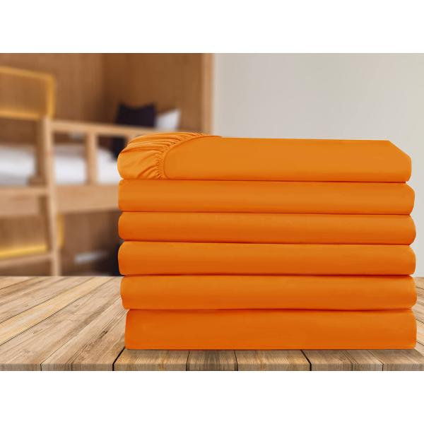 Elegant Comfort 6-Pack Fitted Bottom Sheets 1500 Thread Count Premium Hotel Quality, Deep Pocket, Wrinkle-Free, Stain and Fade Resistant, 6PACK Fitted