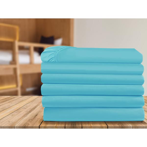 Elegant Comfort 6-Pack Fitted Bottom Sheets 1500 Thread Count Premium Hotel Quality, Deep Pocket, Wrinkle-Free, Stain and Fade Resistant, 6PACK Fitted