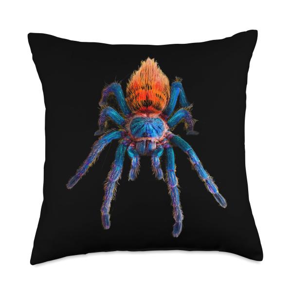 Green Bottle Blue Tarantula Throw Pillow