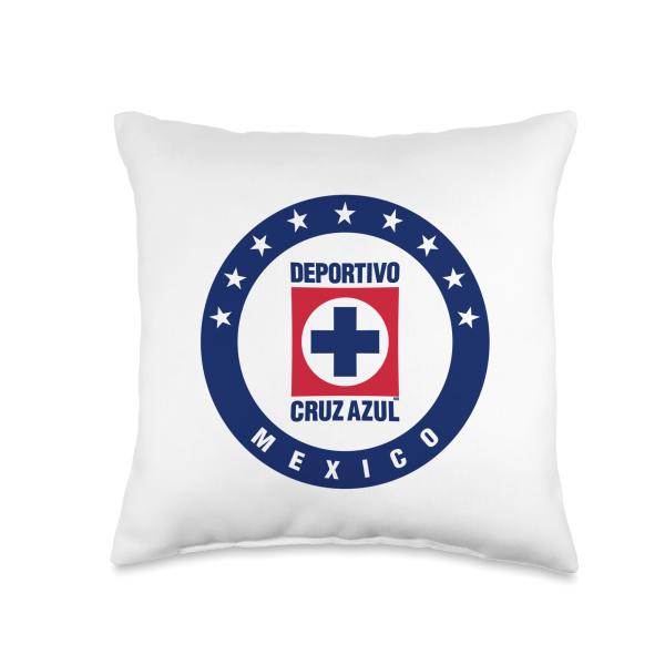 Cruz Azul - Score Big with Our Exclusive Collection Throw Pillow