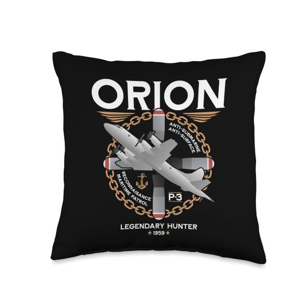 P-3 Orion Anti-Submarine Warfare Naval Patrol Aircraft Throw Pillow