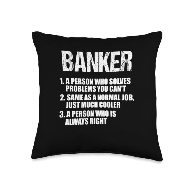 Banker Definition, Banker Throw Pillow