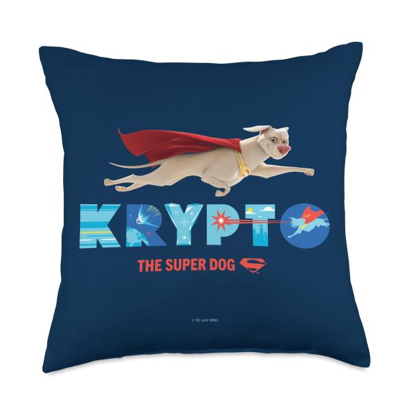 DC Comics DC League Pets Krypto The Super Dog to The Rescue スローピロー、18x18、マルチカラー