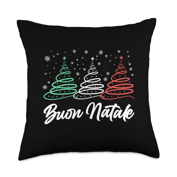 Funny Buon Natale Italy Pride Xmas Holiday Italian Christmas Throw Pillow
