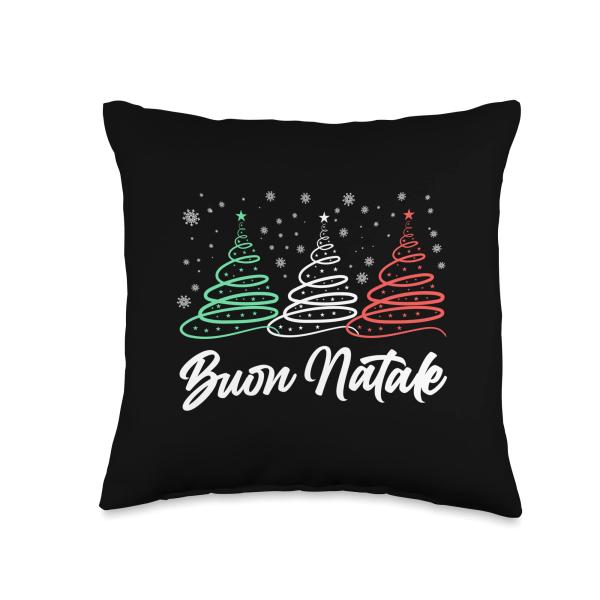 Funny Buon Natale Italy Pride Xmas Holiday Italian Christmas Throw Pillow