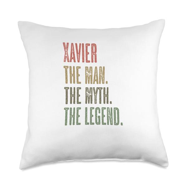 XAVIER the Man the Myth the LEGEND | FUNNY - Mens Boys Name Throw Pillow