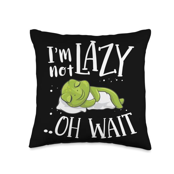 Cute Sleeping Turle Graphic Women Men Kids Turle Lover Throw Pillow