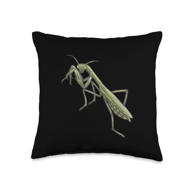 Praying Mantis Insect Entomology - Pray Mantis Throw Pillow