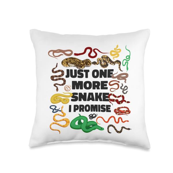 Snake Serpent Just One More Snake I Promise Throw Pillow