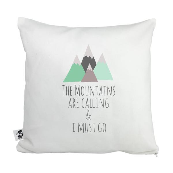 Moonlight Makers, The Mountains are Calling and I Must Go, Decorative Pillow Case, 100% Cotton Canvas Pillowcase, Farmhouse Decor, Gift for Home, Funn