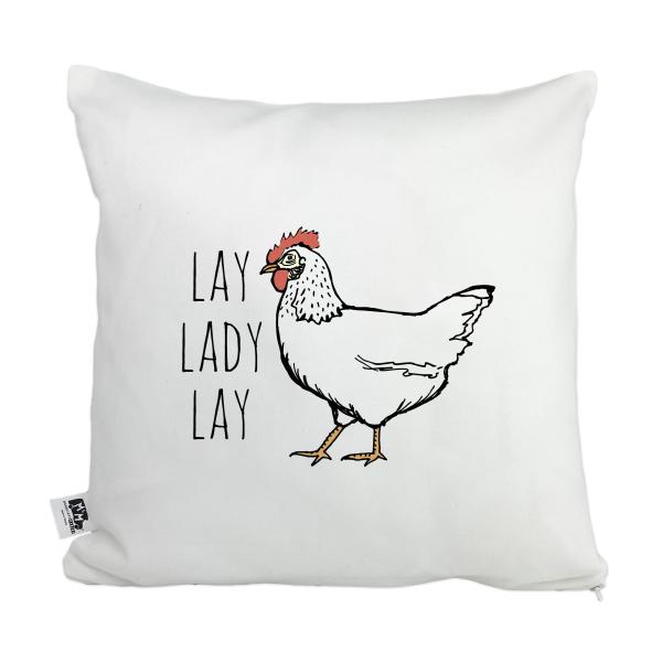 Moonlight Makers, Lay Lady Lay, Decorative Pillow Case, 100% Cotton Canvas Pillowcase, Farmhouse Decor, Gift for Home