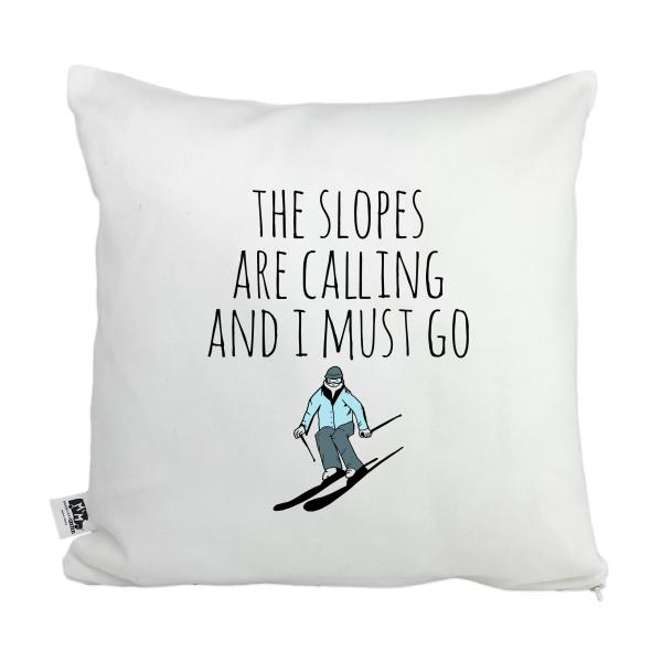 Moonlight Makers, The Slopes are Calling and I Must Go, Decorative Pillow Case, 100% Cotton Canvas Pillowcase, Farmhouse Decor, Gift for Home, Funny D