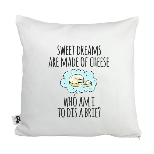 Moonlight Makers, Sweet Dreams are Made of Cheese, Decorative Pillow Case, 100% Cotton Canvas Pillowcase, Farmhouse Decor, Gift for Home