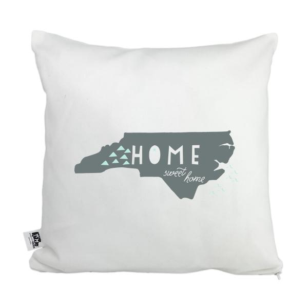 Moonlight Makers, Home Sweet Home (NC), Decorative Pillow Case, 100% Cotton Canvas Pillowcase, Farmhouse Decor, Gift for Home
