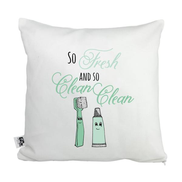Moonlight Makers, So Fresh and So Clean, Clean, Decorative Pillow Case, 100% Cotton Canvas Pillowcase, Farmhouse Decor, Gift for Home