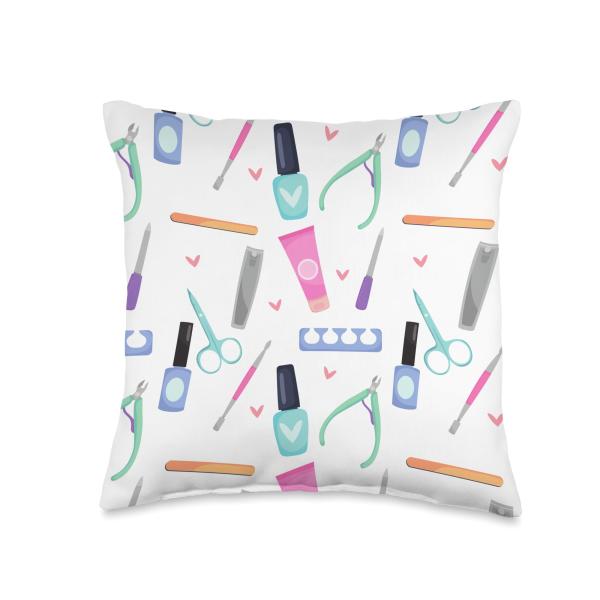 Nail Hustler Nail Tech Techniques Nail Boss Nail Polish Art Throw Pillow