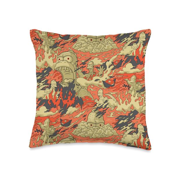 The Simpsons Homerzilla Kaiju Rampage Treehouse of Horror Throw Pillow