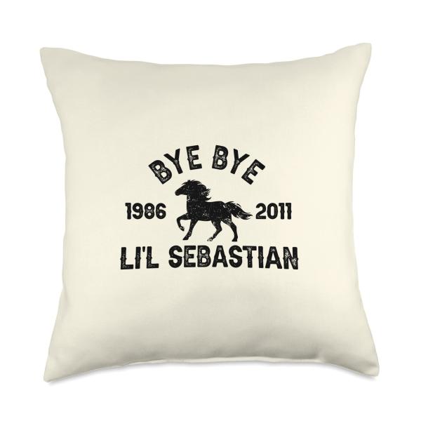 Bye Bye Li'l Sebastian Little Horse Pony Fan Throw Pillow