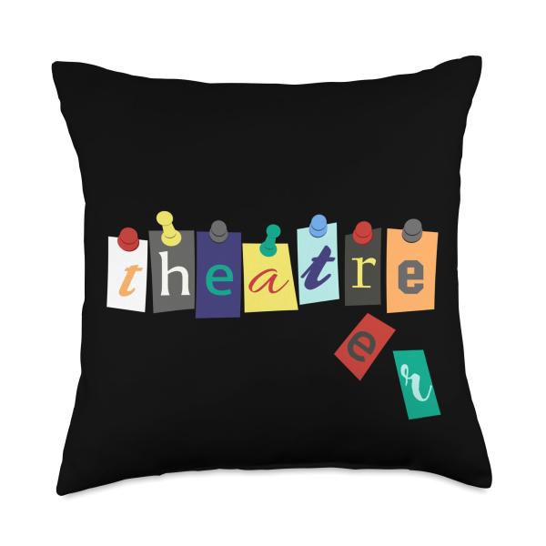 Theatre Theatre Fan Musical Game Broadway Drama Throw Pillow
