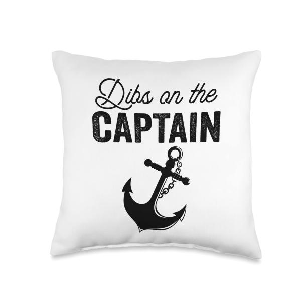 Dibs on the Captain Throw Pillow