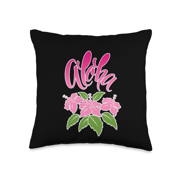 Top Hipster Ananas Hula Tiki Pineapple Ananas Love Hawaii Aloha Hibiscus Hawaiian Party Throw Pillow, 16x16