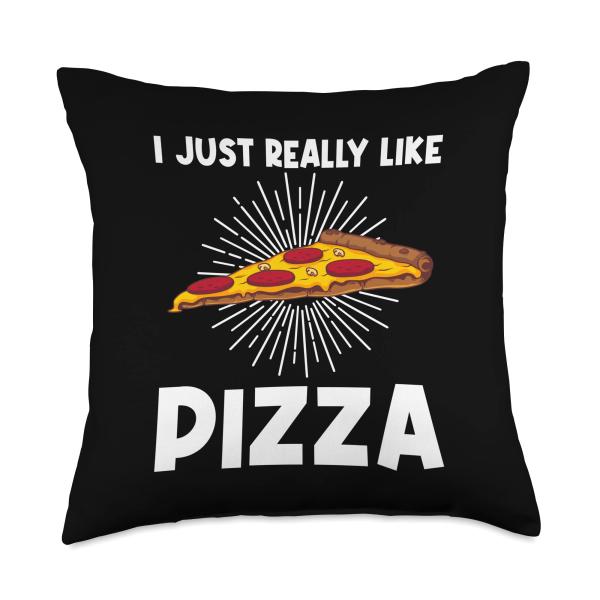 Funny Pizza Art For Men Women Kids Italian Pizza Slice Lover Throw Pillow