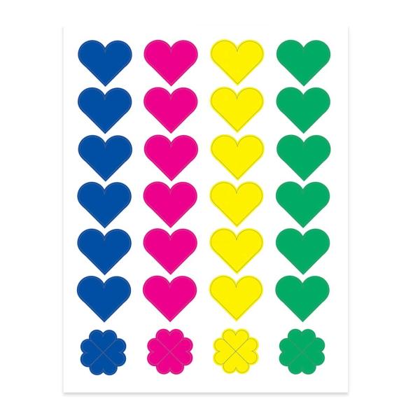 Hygloss Products Heart Shaped Self-Adhesive Stickers, Assorted Colors, Perfect for Arts, Crafts, Planners, Classroom ＆ More, 40 Self-Adhesive Sticker