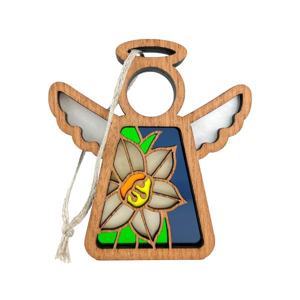 December Narcissus Holiday Treasure - Birth Month Festive Figurine - Christmas Wreath Decor - 3.5" (H)
