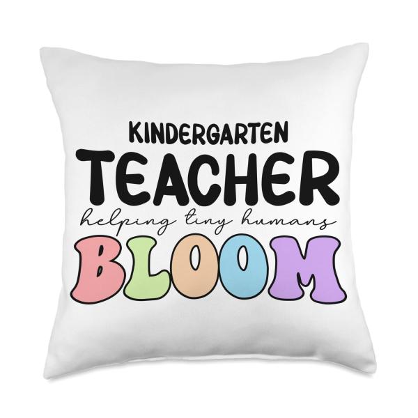 Tiny Humans, End Of The Year Kindergarten Teacher Throw Pillow