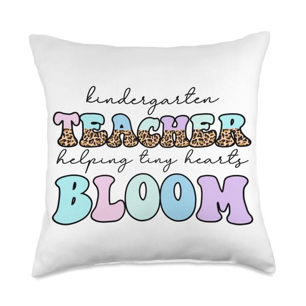 Helping Tiny Hearts, End Of The Year Kindergarten Teacher Throw Pillow