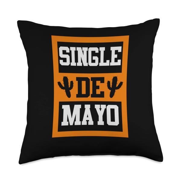 Cinco De Mayo Single Girl Single Guy Cute Throw Pillow