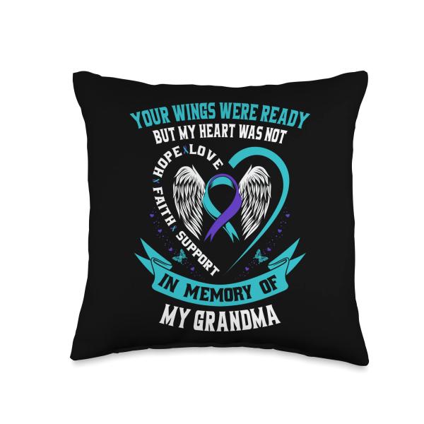 Your Wings Were Ready But My Heart Was Not Grandma Suicide Throw Pillow