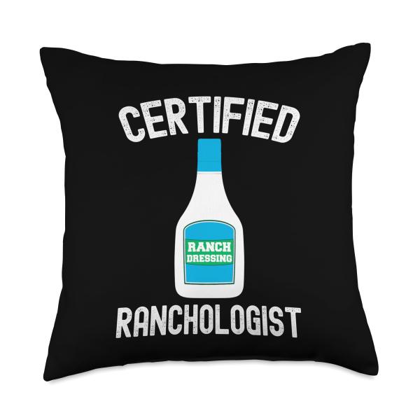 Ranch Dressing Gift Funny Ranch Dressing Sauce Humor Throw Pillow
