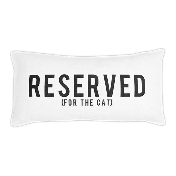 Santa Barbara Design Studio Lumbar Pillow Pets Collection - 22 x 12-Inch Lumbar Pillow with Polyfill Insert, Standard, Reserved Cat