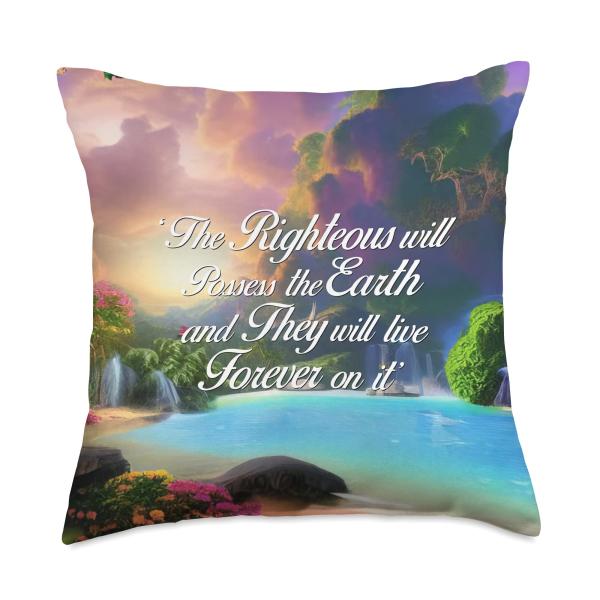 Jehovah's Witness Psalm 37:29 JW ORG JW Throw Pillow