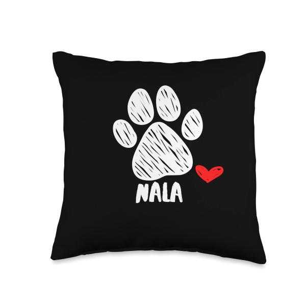 Nala Pet name Dog Lover Dog Parent Nala Name Tag Love Nala Throw Pillow